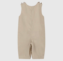 Load image into Gallery viewer, Light Brown Football Appliqué Overalls