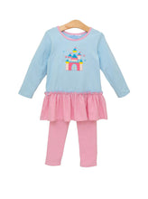 Load image into Gallery viewer, Castle Appliqué Pants Set