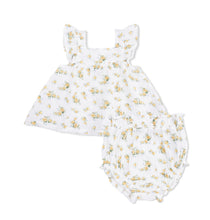 Load image into Gallery viewer, Angel Dear Sunshine Roses Pinafore &amp; High Waisted Bloomer Set