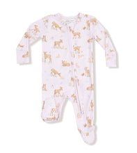 Load image into Gallery viewer, Little Fawn 2-Way Ruffle Back Zipper Footie