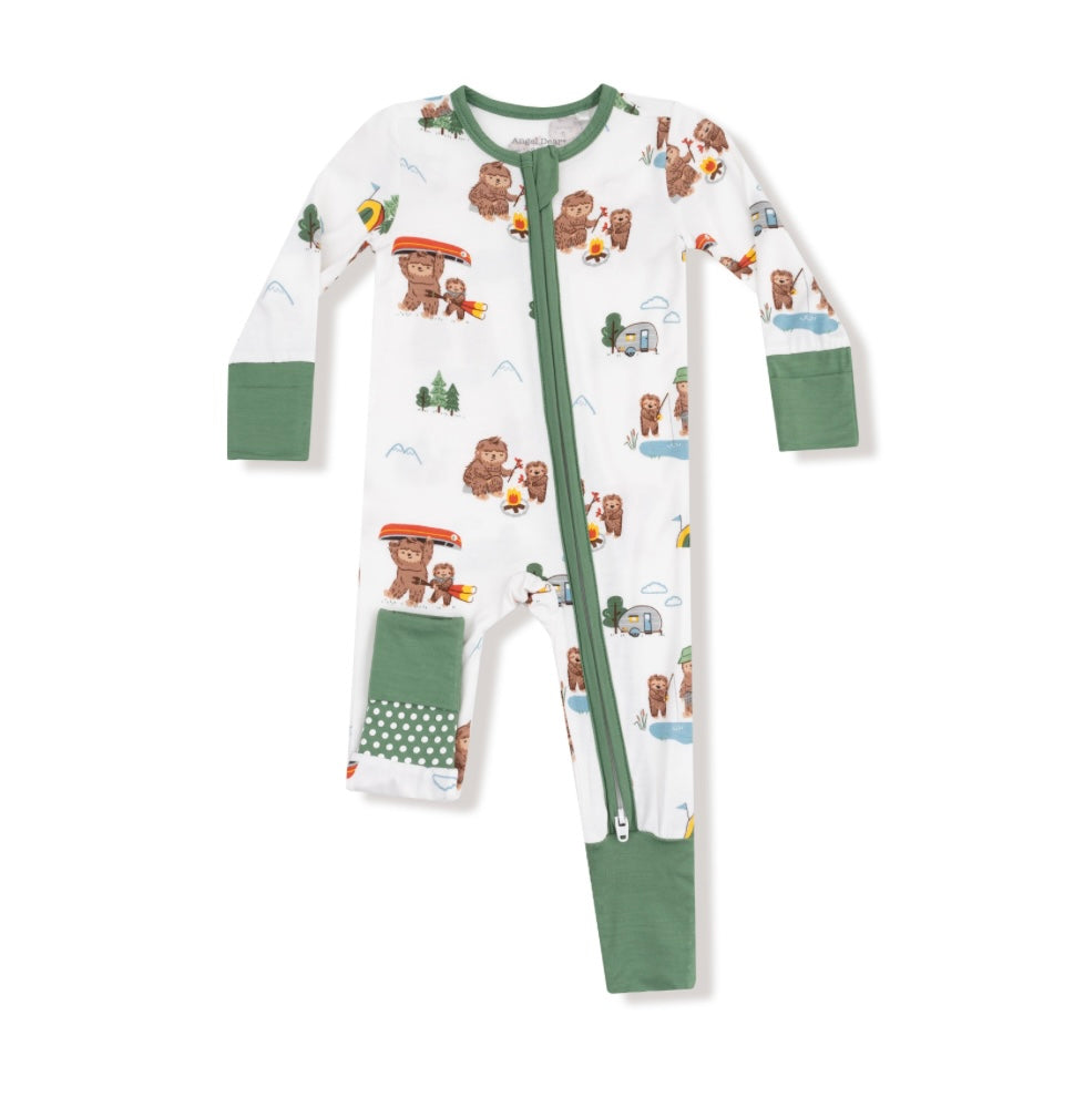 Bigfoot Camping -2 Way Zipper Romper
