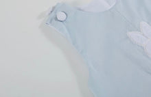 Load image into Gallery viewer, Blue Fuzzy Bunny Shortall