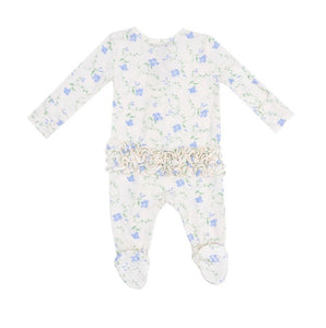 2 WAY ZIPPER RUFFLE BACK FOOTIE - SWEET VINES