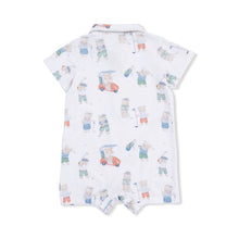 Load image into Gallery viewer, Angel Dear Golfing Teddy Bears-Polo Shortie Romper