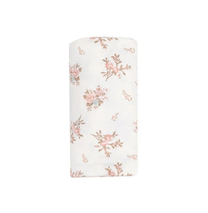 SWADDLE BLANKET - VINTAGE ROSEBUDS - 45X45