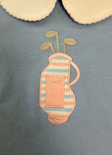 Load image into Gallery viewer, Girls Sky Blue Long Sleeve Dress-Golf Bag Appliqué