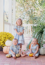 Load image into Gallery viewer, Blue Smocked Pumpkin Bishop Dress