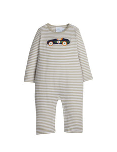 Appliqué Romper-Vintage Race Car