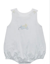Load image into Gallery viewer, Blue Banks Boy Embroidered Bubble-Teddy’s Travels