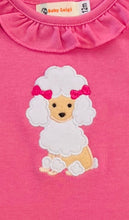 Load image into Gallery viewer, Girls Pink Ruffle Dress with Poodle Appliqué