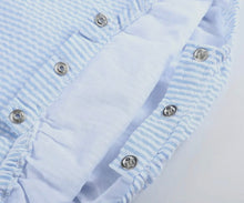 Load image into Gallery viewer, Light Blue Classic Seersucker Bubble Romper