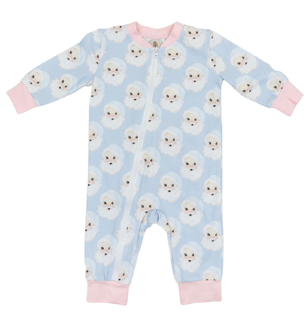 Girls Blue & Pink Santa Baby Zippy Lounge