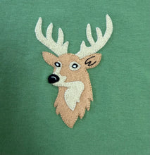 Load image into Gallery viewer, Boys Long Sleeve Peapod Green Shirt- Buck Head Appliqué
