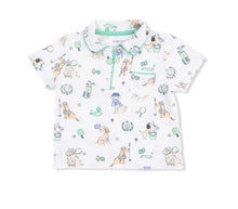 Load image into Gallery viewer, Angel Dear Country Club Dogs Neutral-Polo with Green Shorts