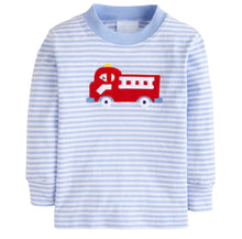 Load image into Gallery viewer, Little English’s Boys Appliqué T-Shirt-Fire Truck