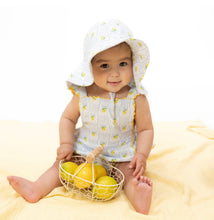 Load image into Gallery viewer, Angel Dear Lovely Lemons Ric Rac Ruffle Sunsuit Bubble