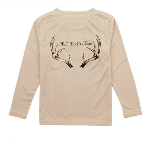 Boys Performance Tee Vintage Antler Sand