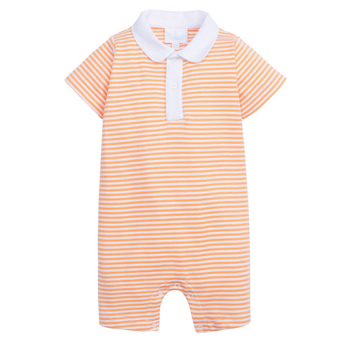 Romper (Boy) Polo Orange Stripe