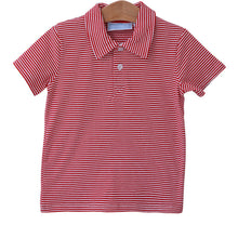 Load image into Gallery viewer, Shirt Red/White Stripe Polo