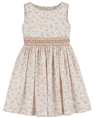 Dress Rose Bloom Smocked/Embroidered