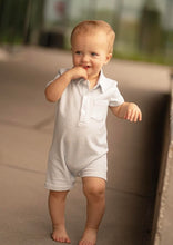 Load image into Gallery viewer, Romper (Rhett) Khaki Stripe