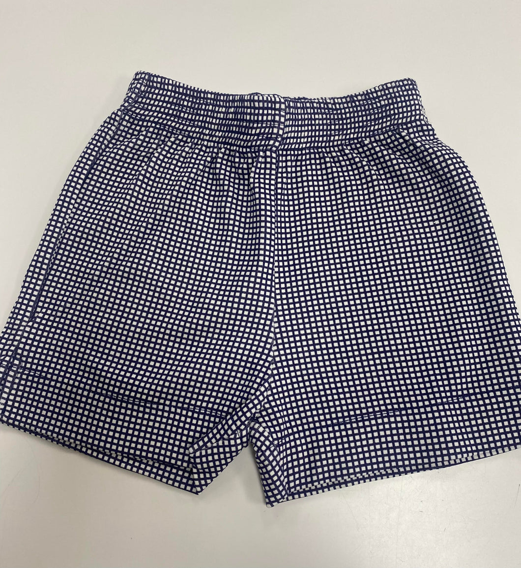 Short Knit Navy/White Check