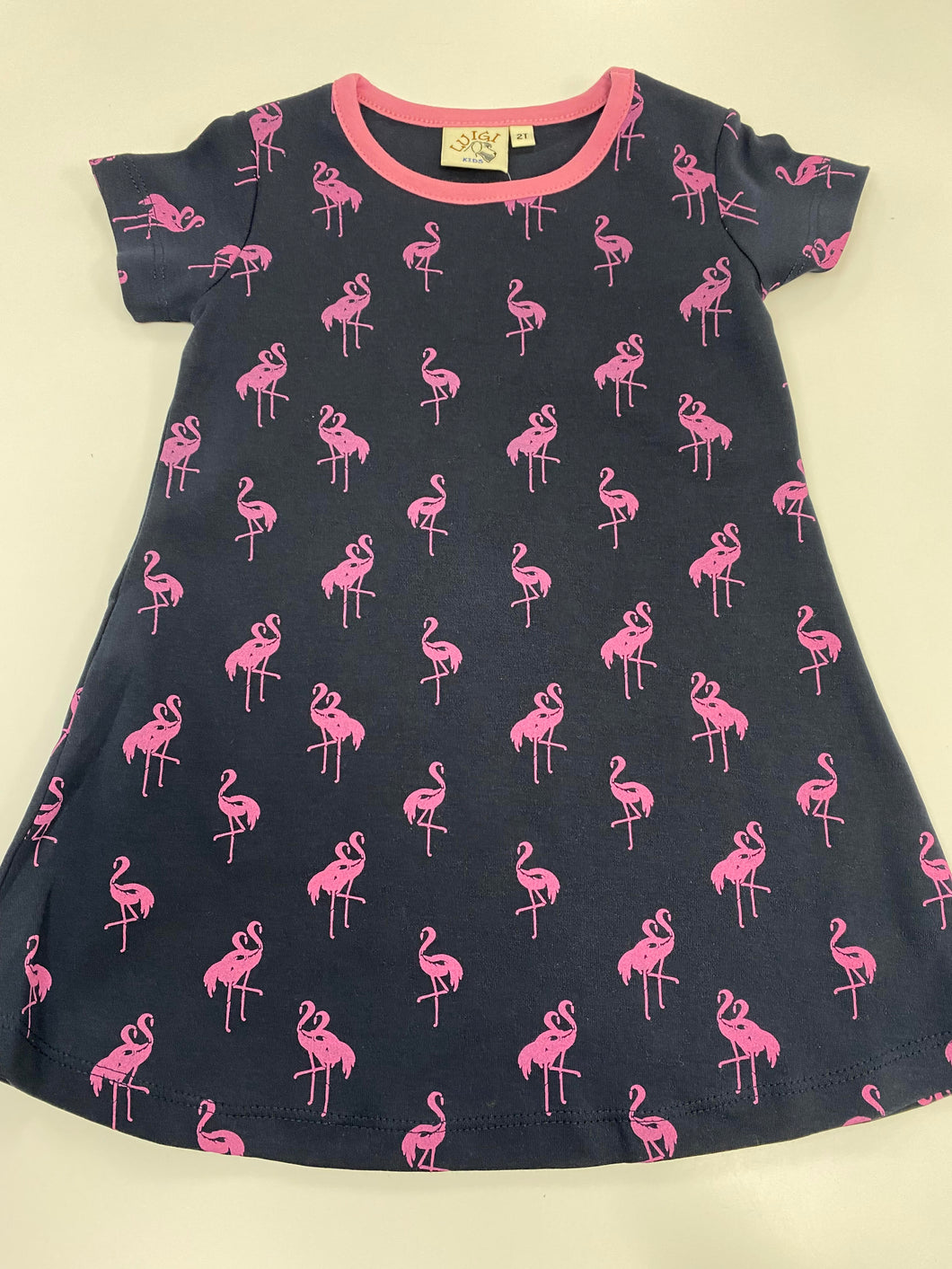 Dress Flamingo on Navy