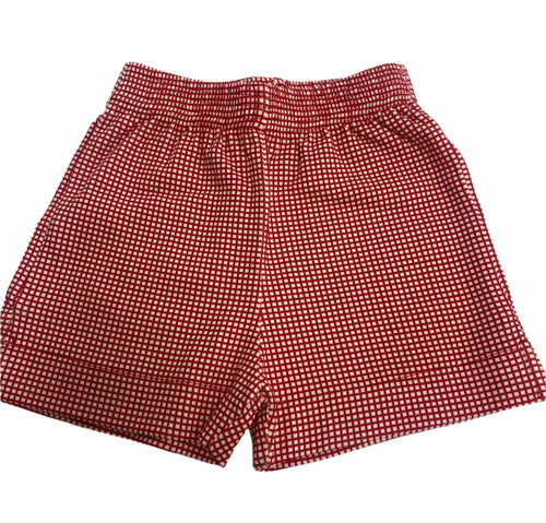 Short Knit Red/White Check