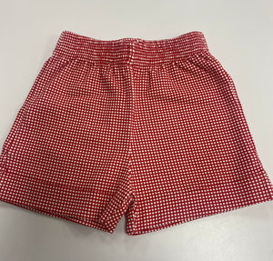 Short Knit Red/White Check